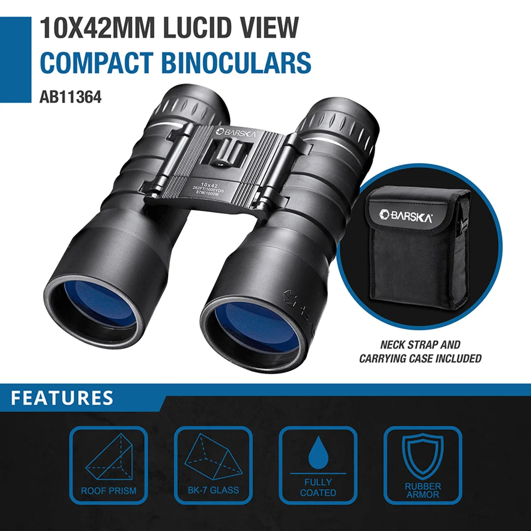 10x42mm Lucid View Compact Binoculars | AB11364