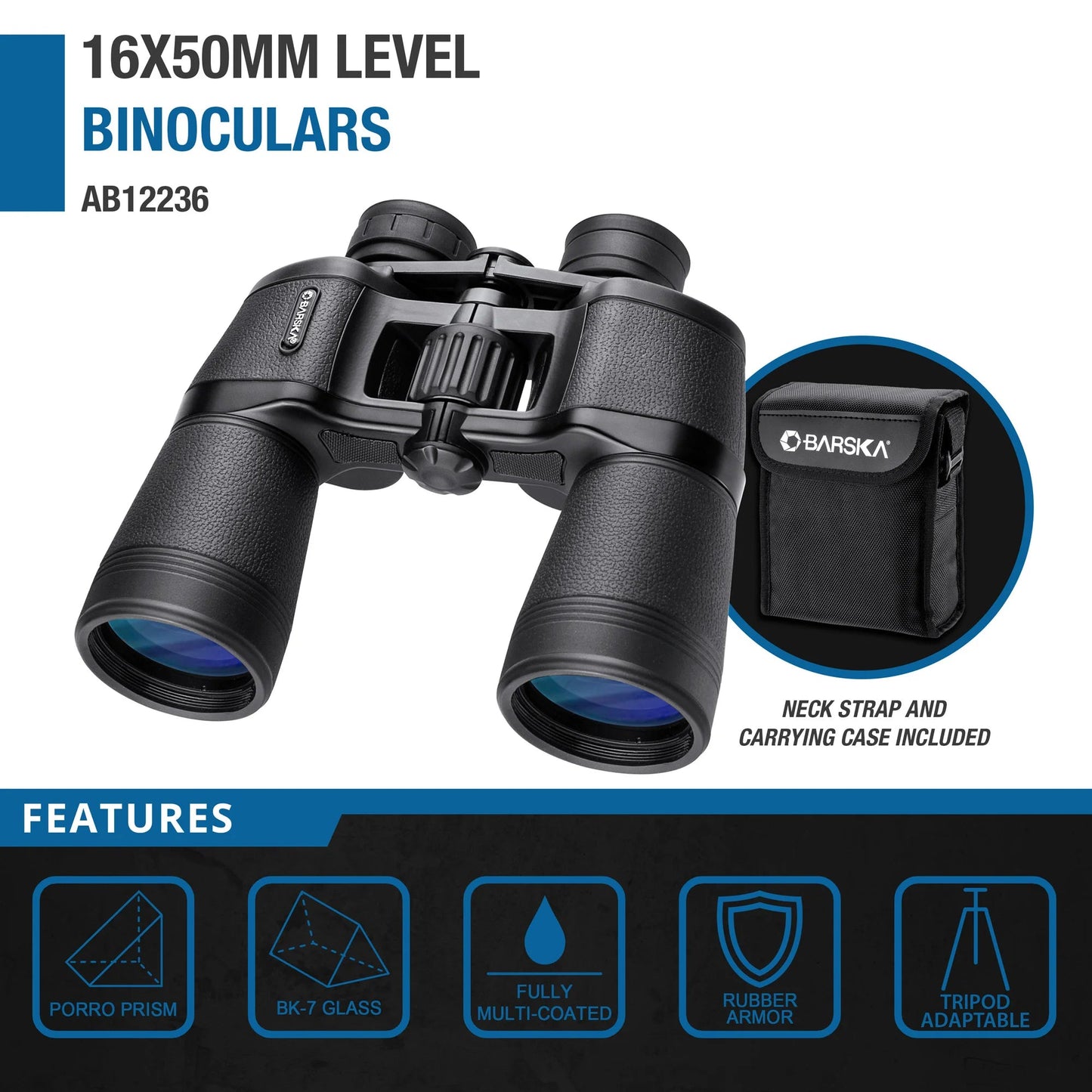 16x 50mm Level Binoculars | AB12236