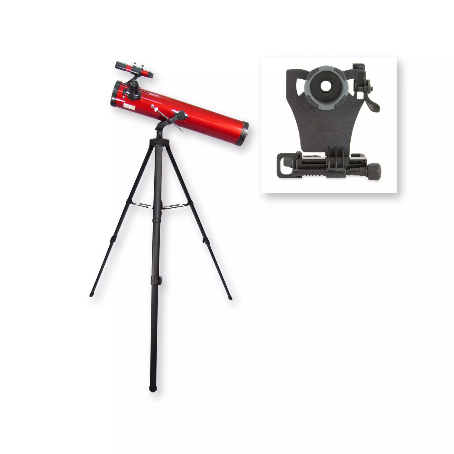 Carson 76mm Red Planet Reflector Telescope, Up to 78x Magnification with Smartphone Adapter - Ecommerce Only