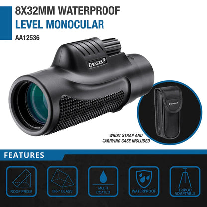 8x 32mm Waterproof Level Monocular | AA12536