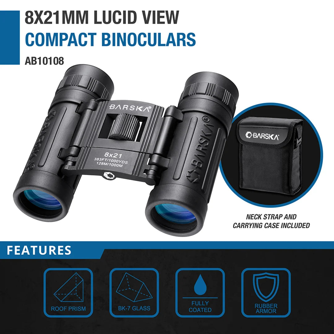 8x21mm Lucid View Compact Binoculars | AB10108