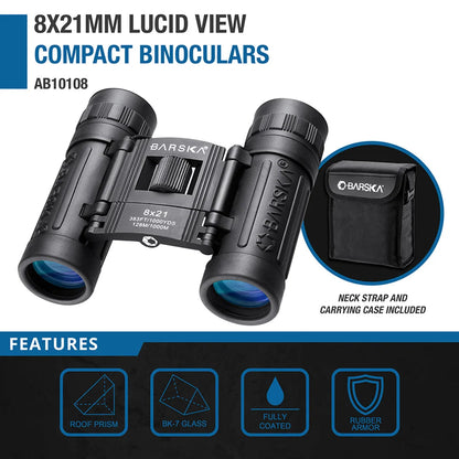8x21mm Lucid View Compact Binoculars | AB10108