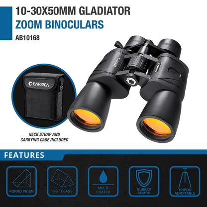10 30x 50mm Gladiator Zoom Binoculars | AB10168