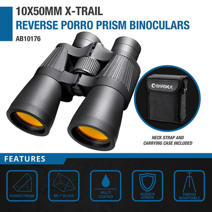 Barska 10x50mm X-Trail Reverse Porro Prism Binoculars