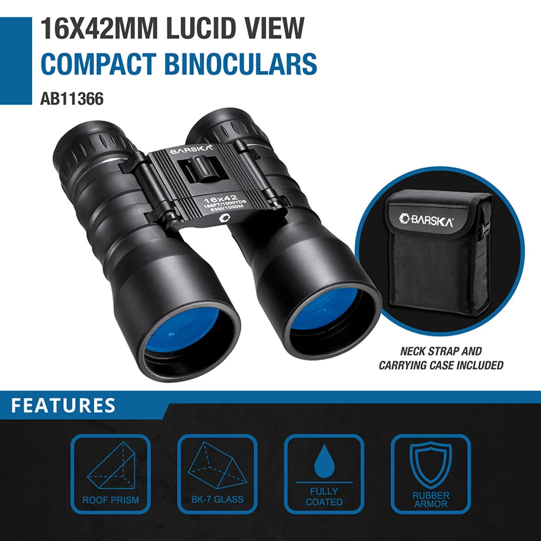 16x42mm Lucid View Compact Binoculars | AB11366