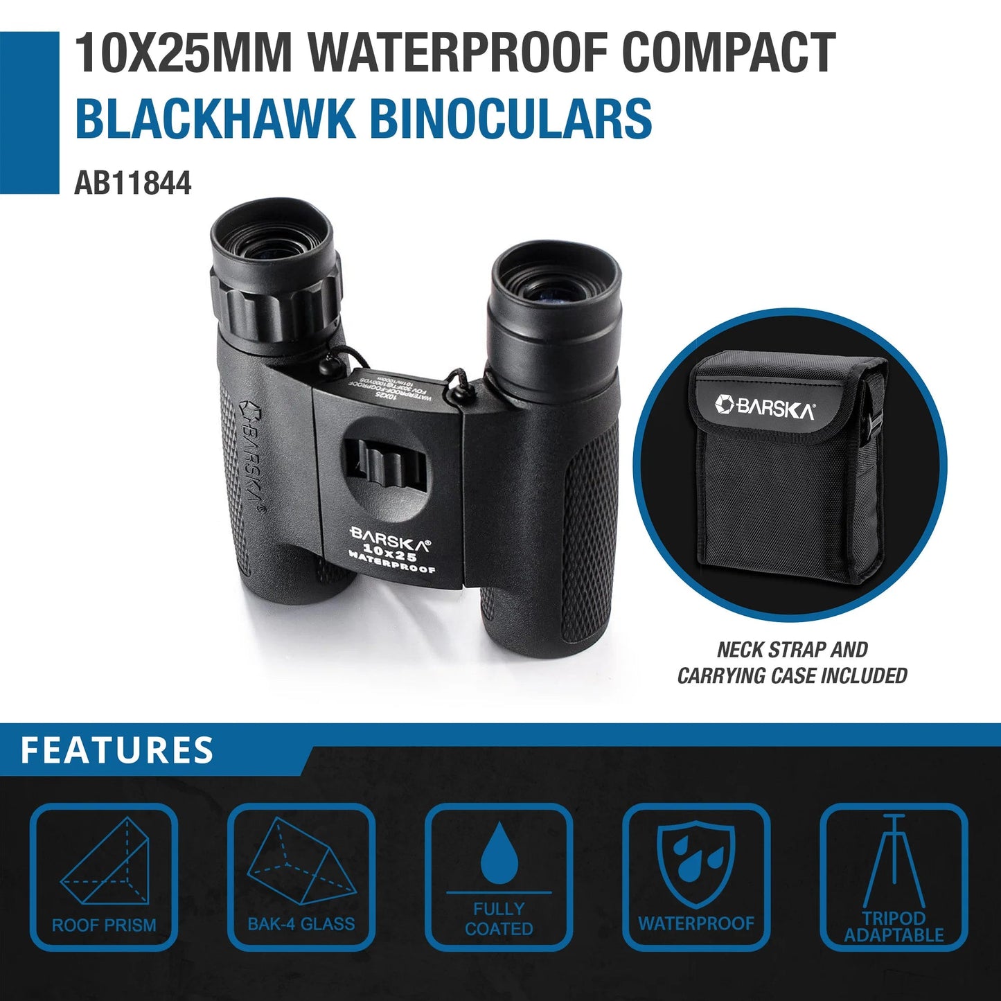 10x25mm WP Compact Blackhawk Binoculars | AB11844