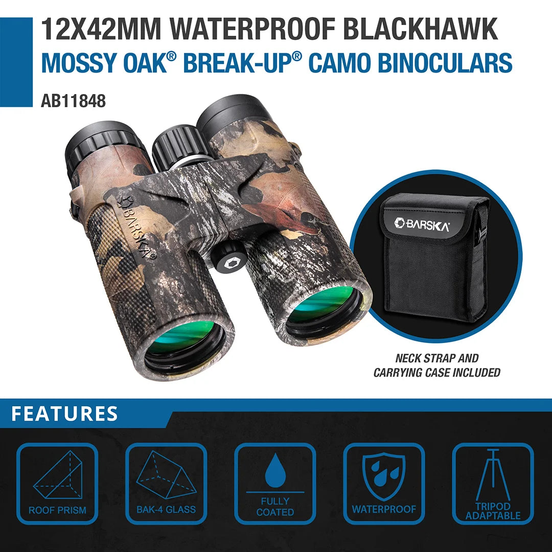 12x42mm WP Blackhawk Mossy Oakâ® Break Upâ® Camo Binoculars | AB11848