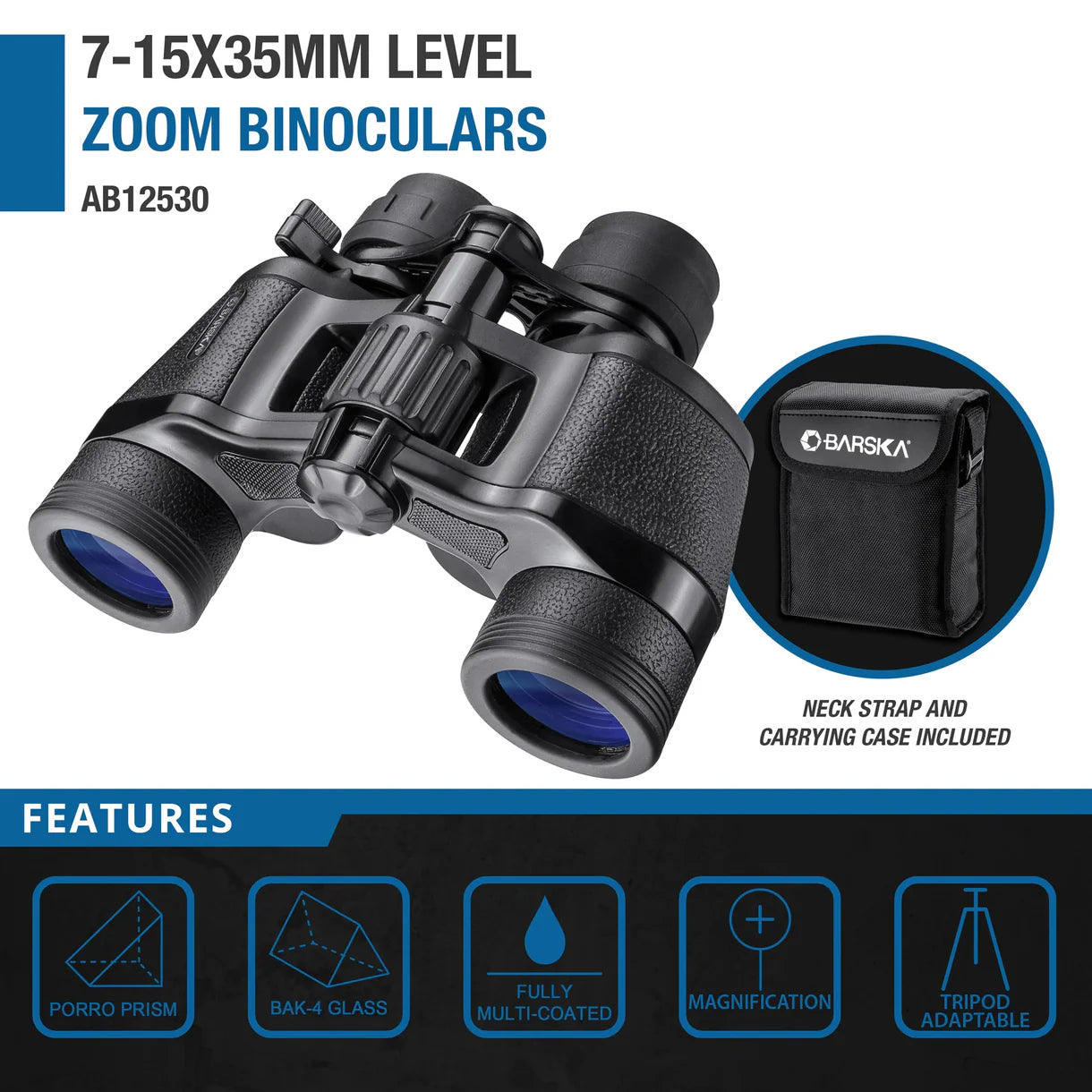 Barska  7-15x35mm Level Zoom Binoculars
