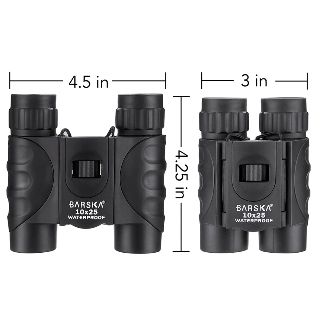 10x25mm Green Waterproof Compact Binoculars | AB12725
