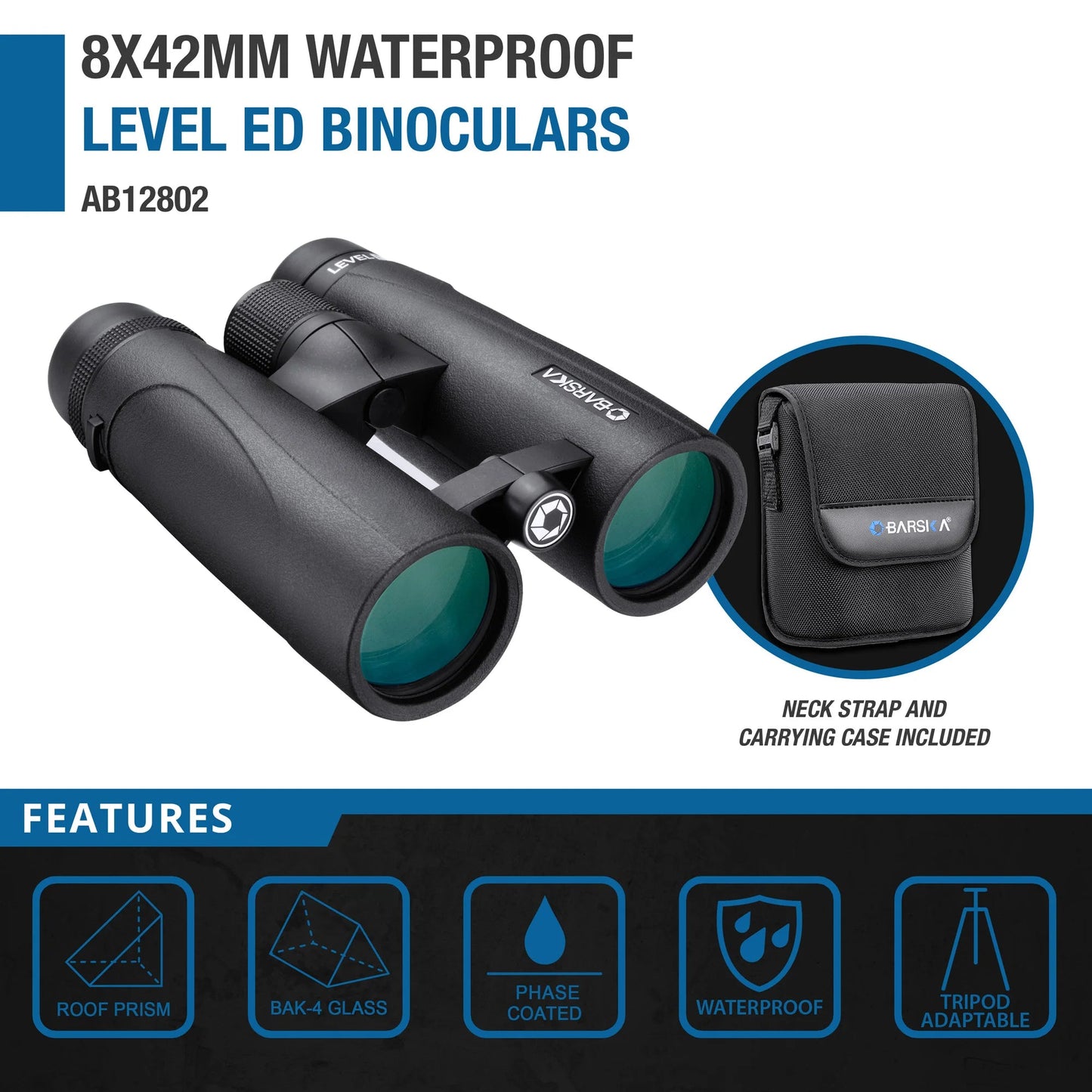 8x42mm WP Level ED Binoculars | AB12802