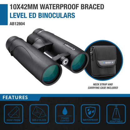 10x 42mm WP Level ED Open Bridge Binoculars Black | AB12804