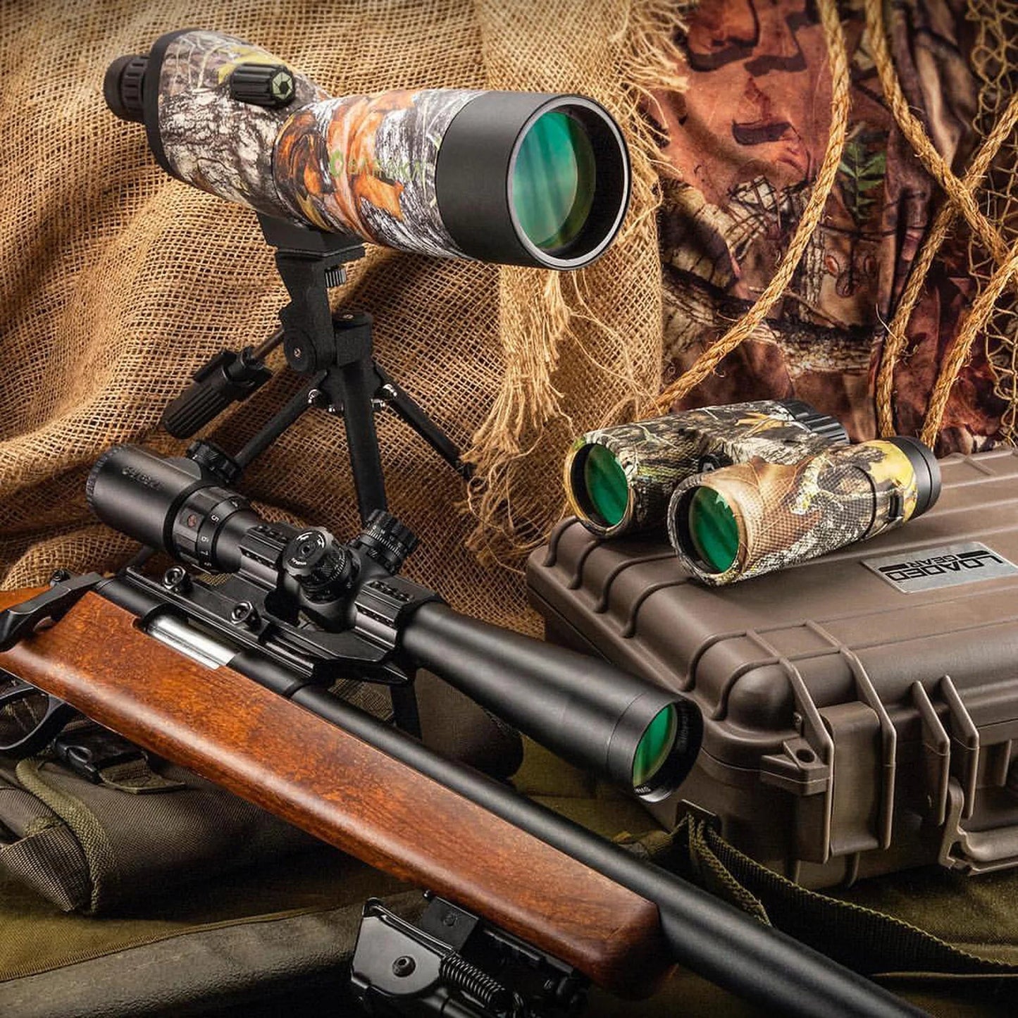 20 60x60mm WP Blackhawk Mossy Oakâ® Break Upâ® Camo Spotting Scope Straight | AD10976