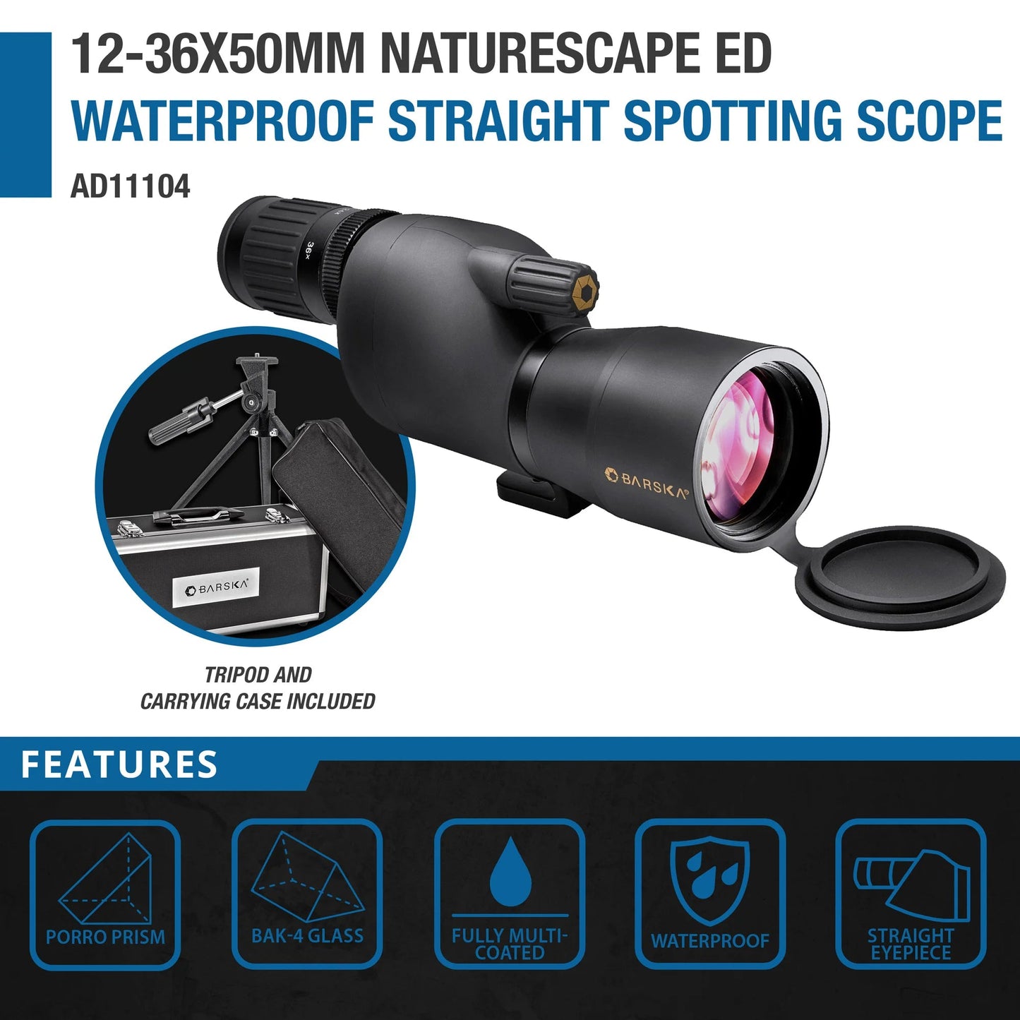 12 36x50mm WP Naturescape ED Glass Spotting Scope | AD11104