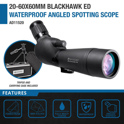20 60x60mm Blackhawk ED Spotting Scope Angled | AD11520