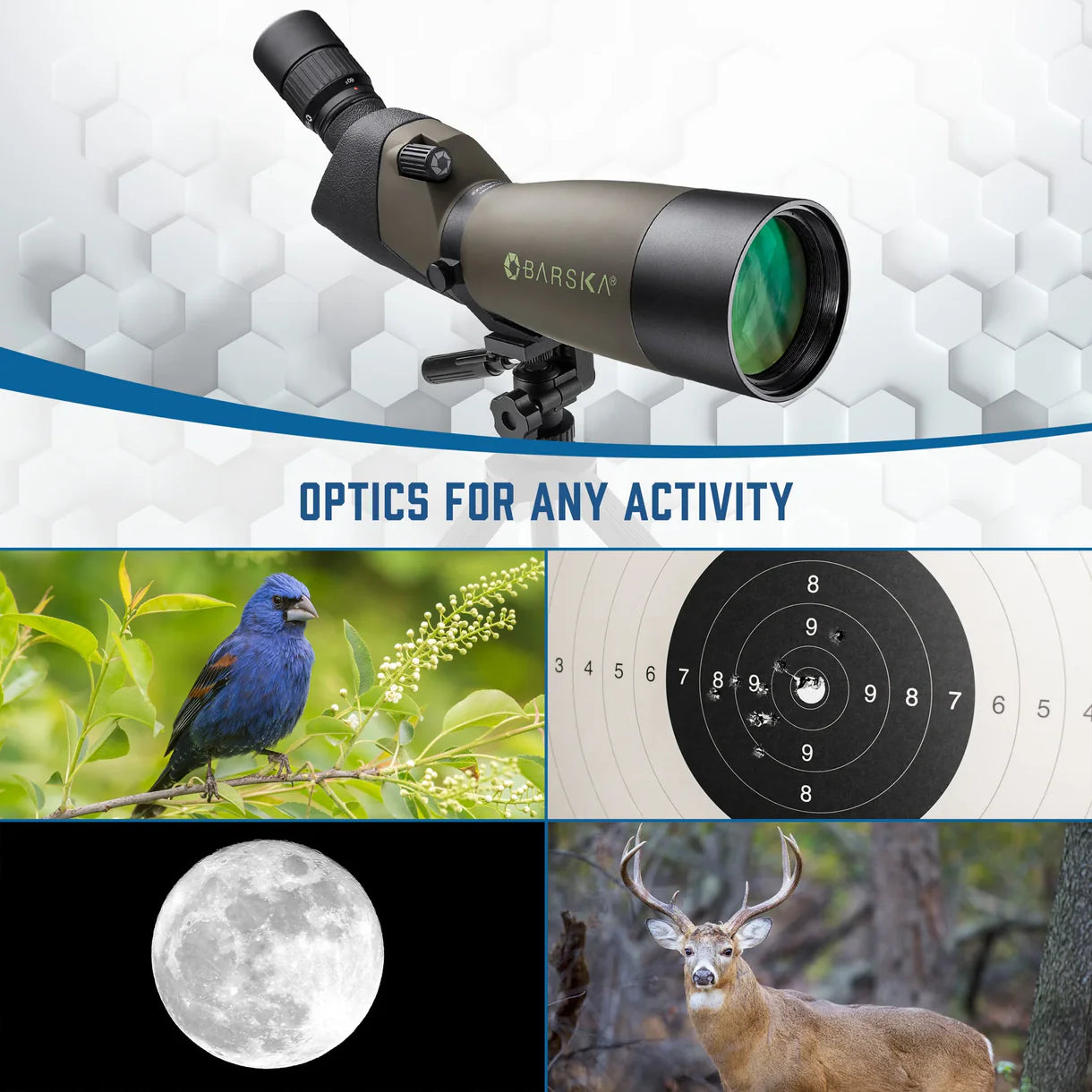 Barska  20-60x80mm Blackhawk Waterproof Angled Spotting Scope w/ Soft and Hard Case