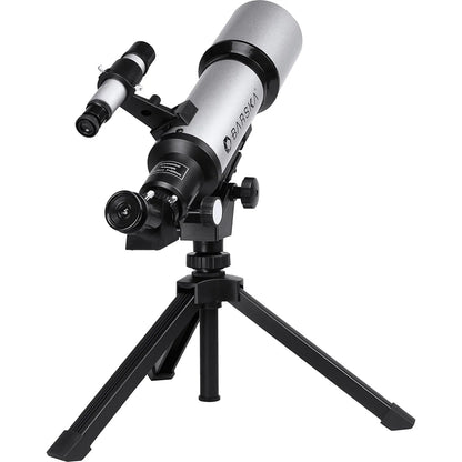 Barska Starwatcher 300 Power Refractor Telescope w/ Telescope with Case - Silver | AE10100