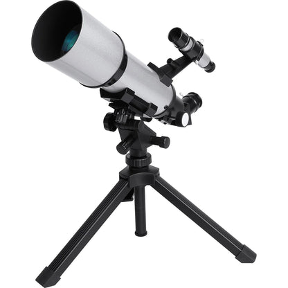 Barska Starwatcher 300 Power Refractor Telescope w/ Telescope with Case - Silver | AE10100