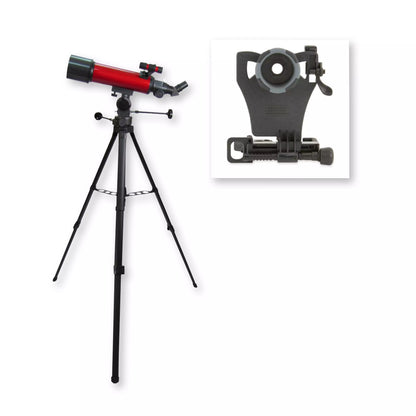 Carson 80mm Red Planet Refractor Telescope, Magnification Up to 56x, with Smartphone Adapter - Ecommerce Only