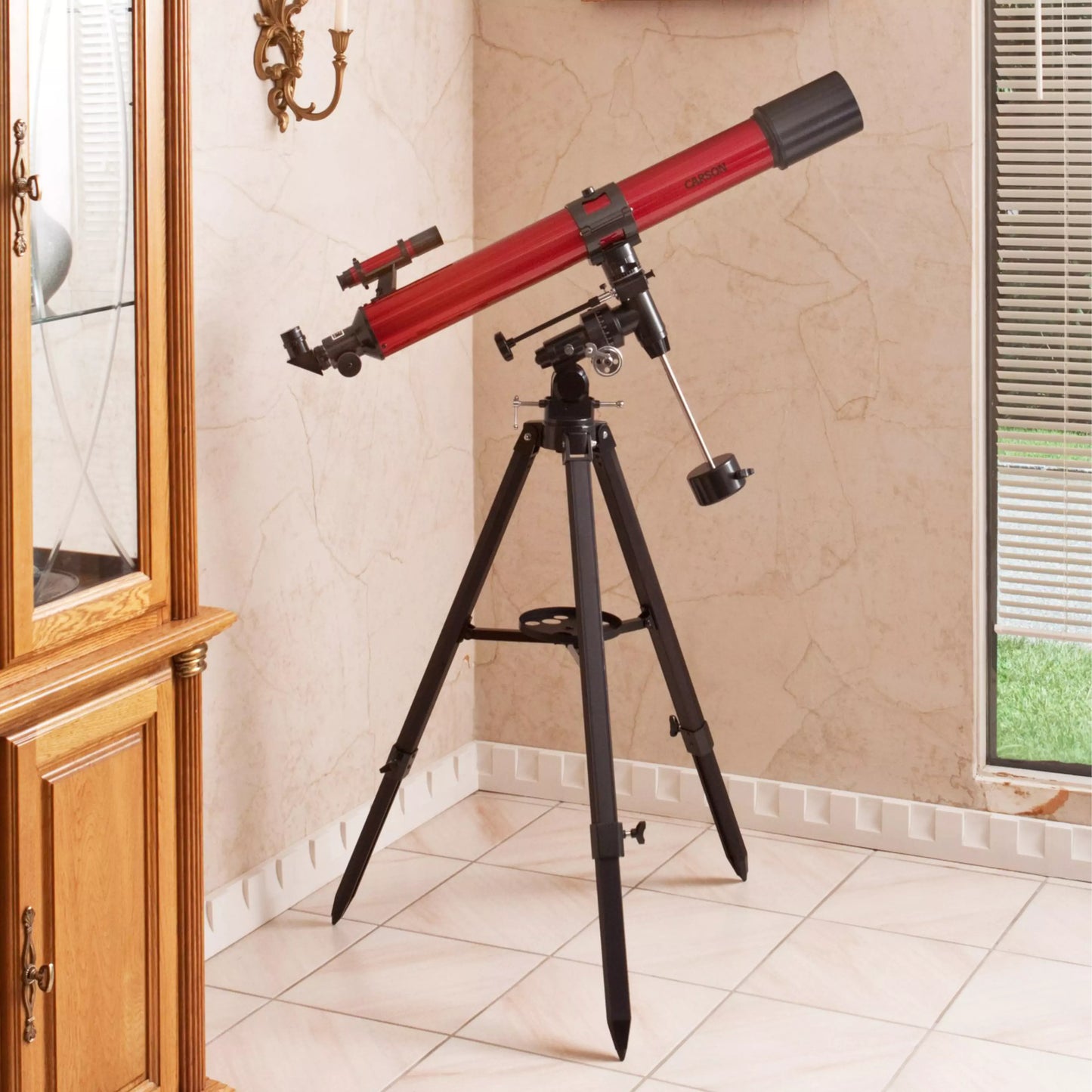 Carson 90mm Red Planet Refractor Telescope, Magnification Up to 111x
