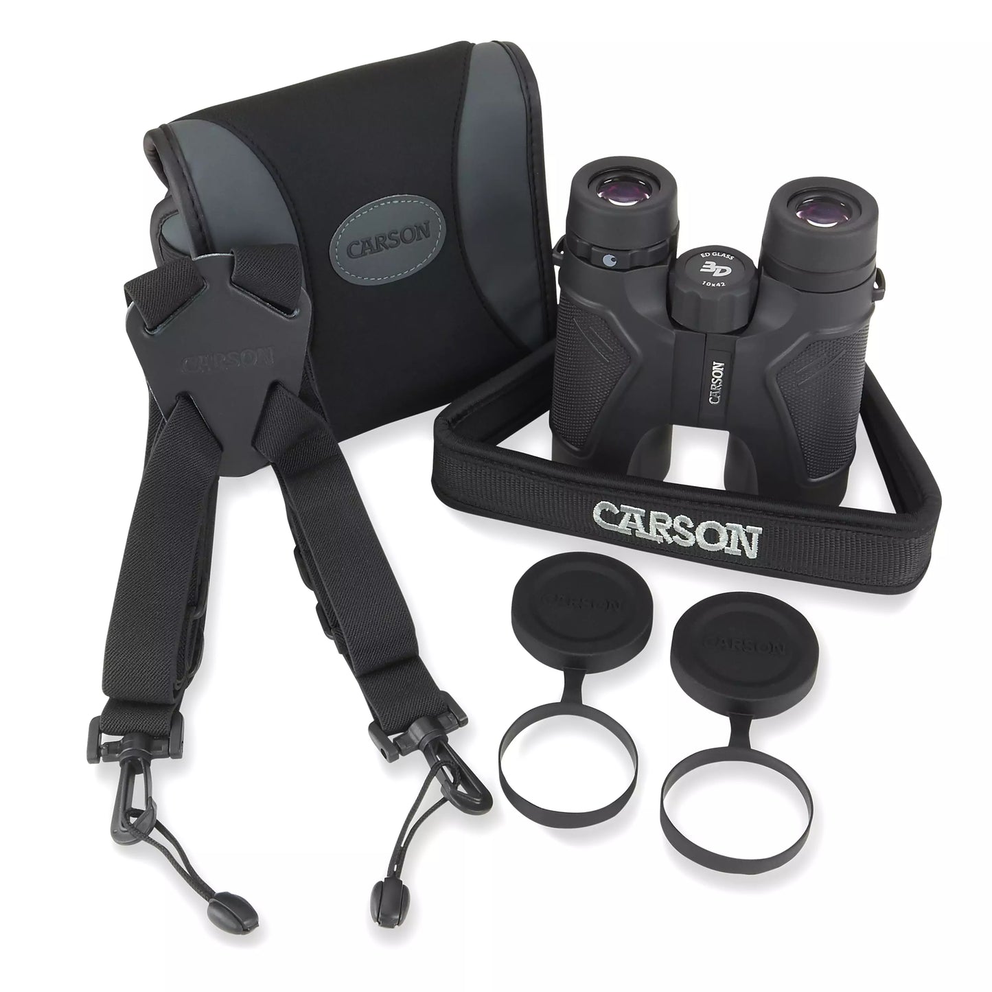 Carson 10x42mm 3D Series Binoculars with High Definition Optics and ED Glass