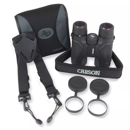 Carson 8x42mm 3D Series Binoculars with High Definition Optics and ED Glass